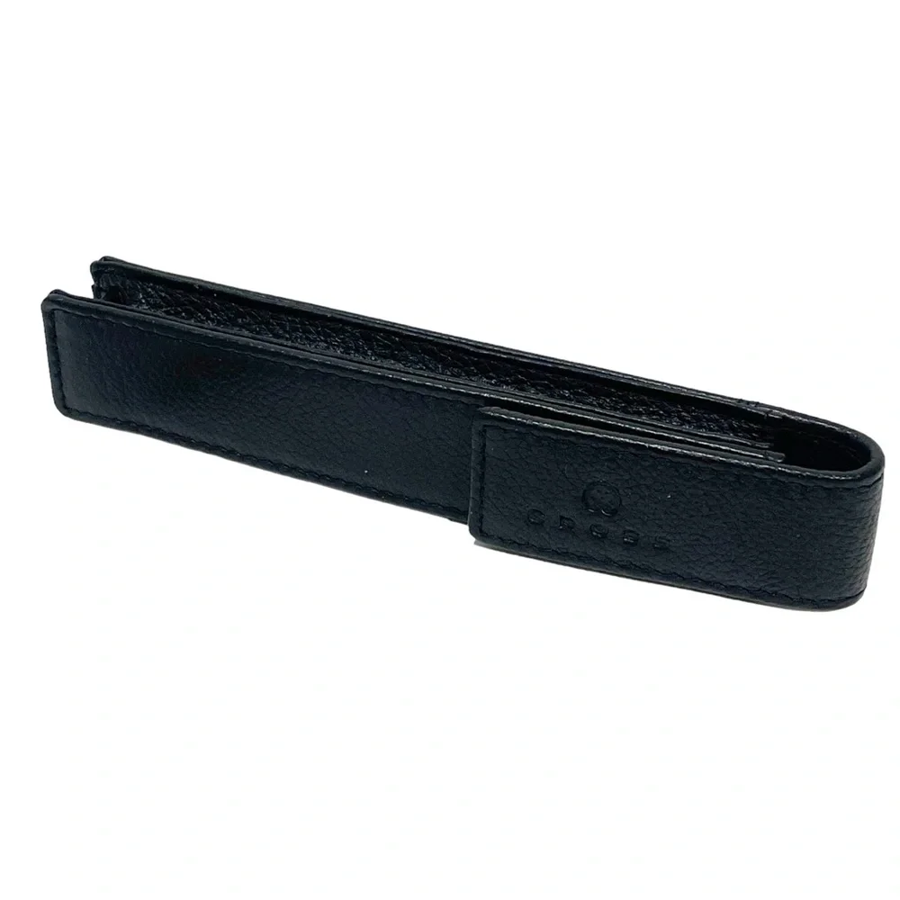 Cross Full Grain‎ Italian Leather Signature Perforated Single Top Pen Pouch Snap